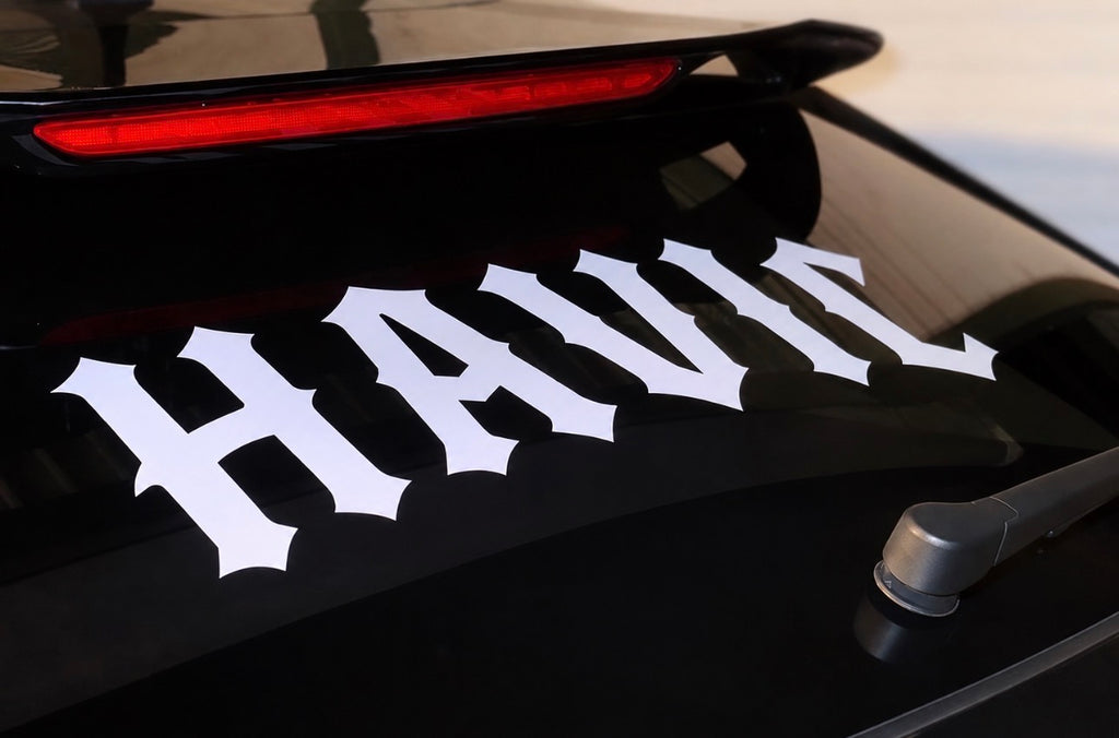 Large HAVIC Rear Window Sticker without the instagram