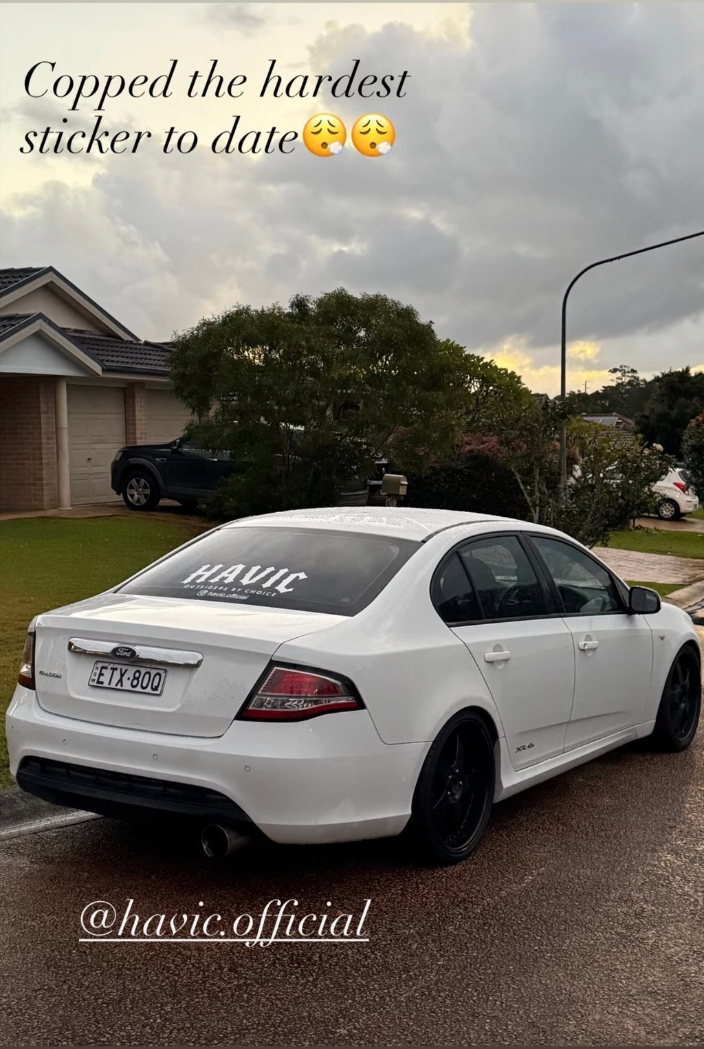 HAVIC Rear Window Sticker – White (With Outsiders By Choice & Instagram)