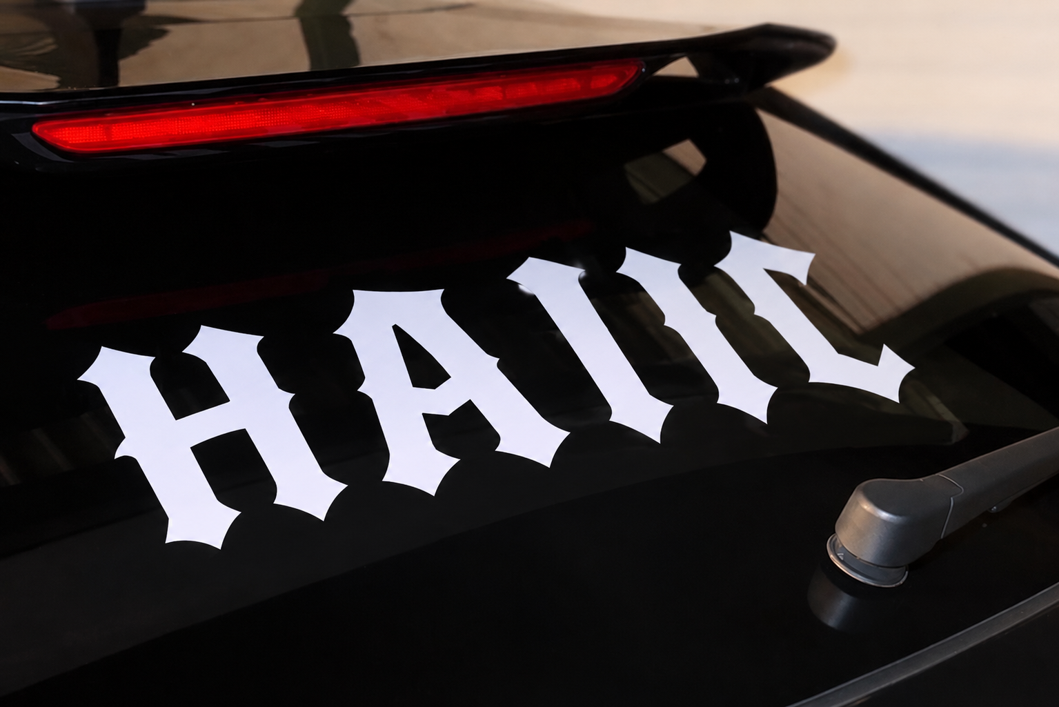 Large HAVIC Rear Window Sticker – White